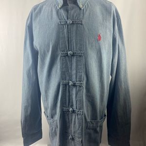 CLOT X Polo Ralph Lauren Collab Oxford Shirt Blue Size Medium Edison Chen